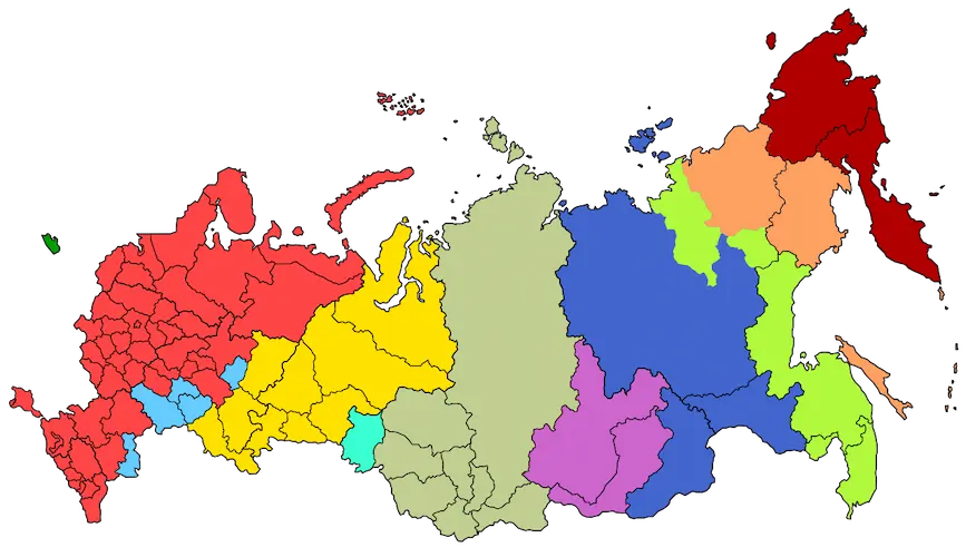 Die 11 Russischen Zeitzonen seit 2020